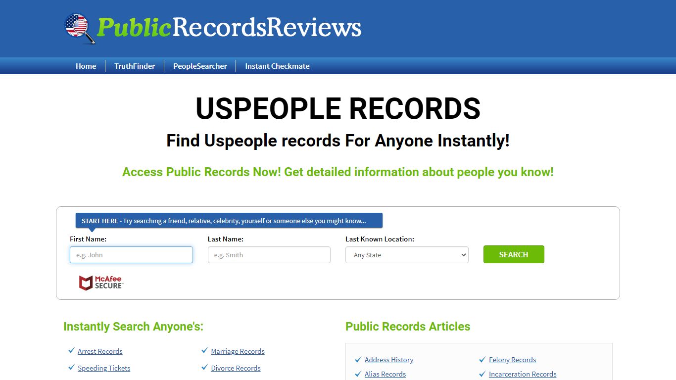 Find Uspeople records For Anyone Instantly!