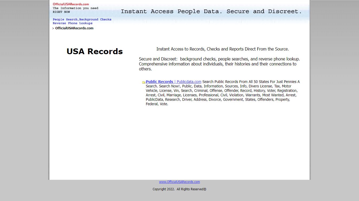 USA Records - Locate People, Find Records and Get Background Checks